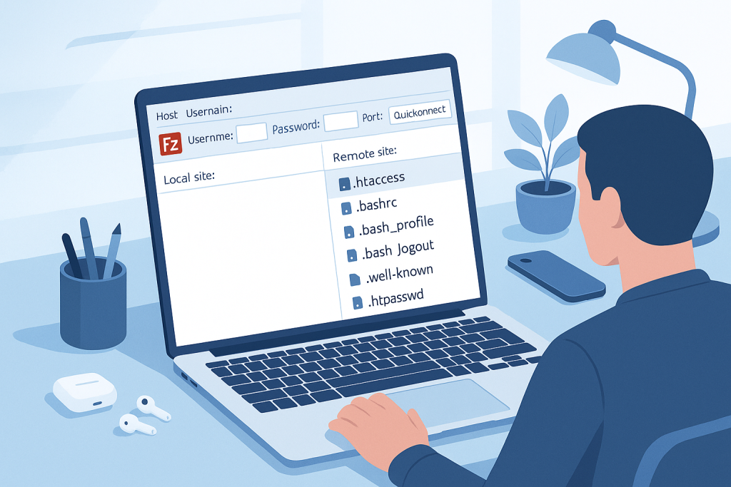 ver ficheros ocultos con FileZilla