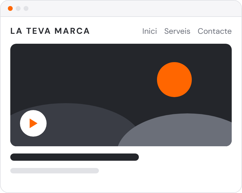 Web d’estil minimalista en què la imatge és la protagonista